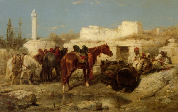The Oasis by Adolf Schreyer